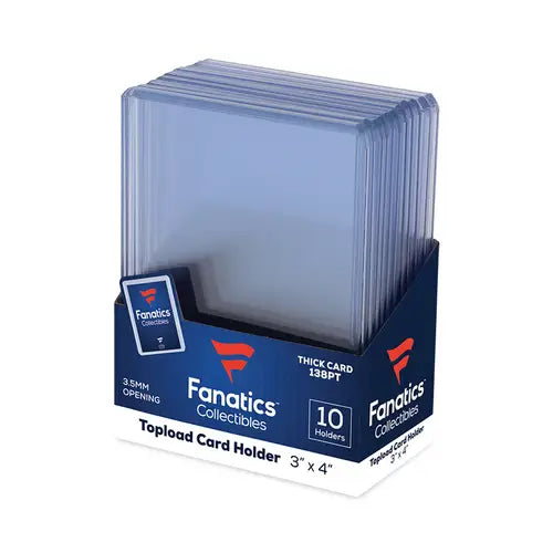 Fanatics Collectibles 138pt Thick Card Top Loader - 10 Count - Card Supplies