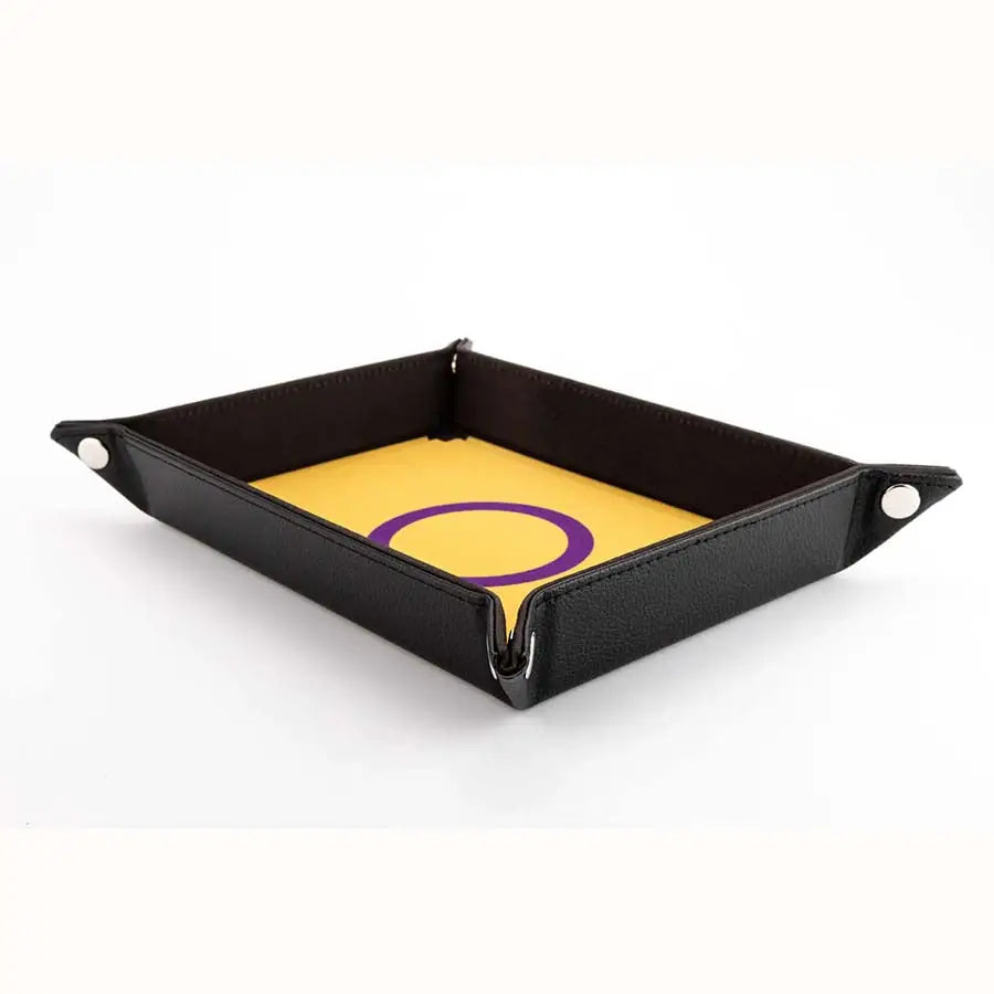 Fanroll Pride Fold Up Velvet Dice Tray - Intersex Flag - General Merchandise