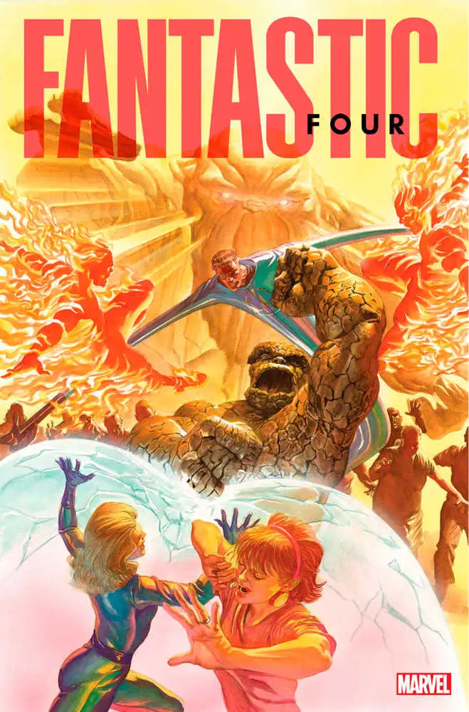Dynamic Comic Book Cover of Marvel’s Fantastic Four #9 Featuring Action Scenes for Trading Cards