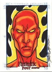 Blair Shedd Human Torch Sketch Card from Fantastic Four Archives collectible trading card