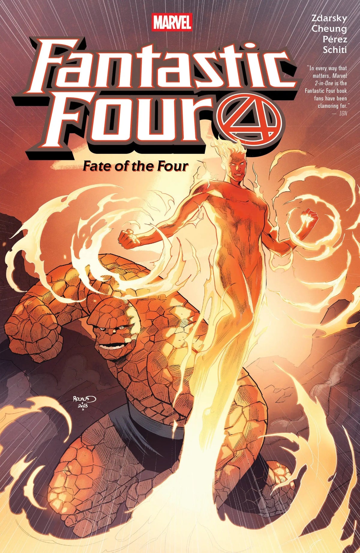 Fantastic Four comic book featuring the Human Torch from Marvel 2-in-One by Chip Zdarsky