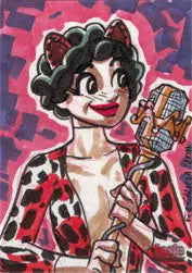 Stylized cartoon portrait of Fer Galicia from the Female Persuasion Series 2 trading cards