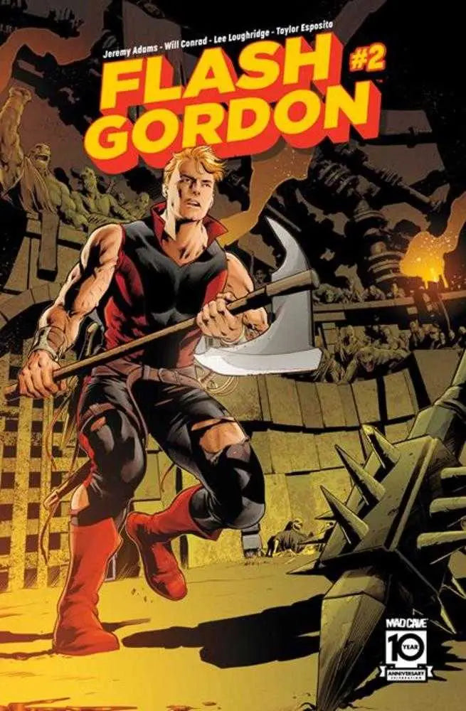 Flash Gordon #2 Cover A Will Conrad with hero in action holding an axe