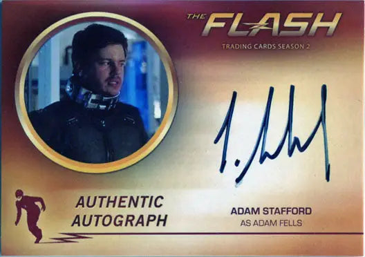 Autograph card featuring Adam Stafford as Adam Fells from The Flash TV series