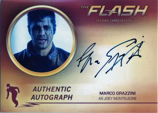 Autographed trading card of Marco Grazzini as Joey Monteleone from The Flash TV series