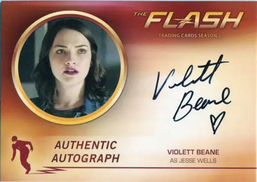 Autographed trading card of Jesse Wells from The Flash TV series for collectors