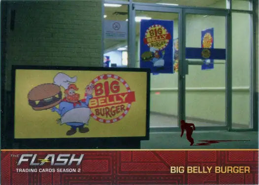 Cartoon advertisement for Big Belly Burger with Scarlet Speedster Deco Red Foil variant