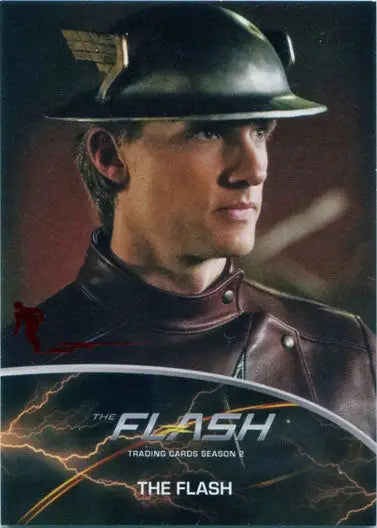 Man in metallic helmet inspired by Flash from Scarlet Speedster Deco Red Foil Variant