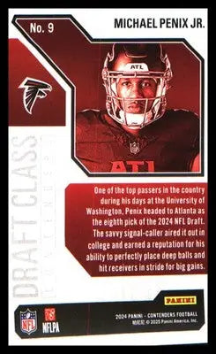 Football 2024 Panini Contenders Draft Class Contenders #9 Michael Penix Jr. - Football Card Single