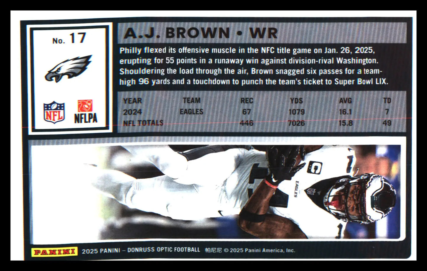 Football 2025 Donruss Optic #17 A.J. Brown - Football Card Single