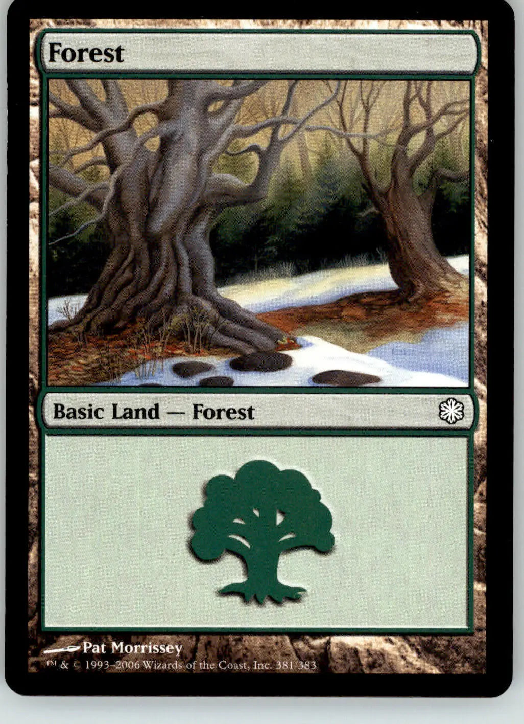 Forest (381) - Coldsnap Theme Deck Reprints - 381 - LP Magic: The Gathering - Magic Card Single