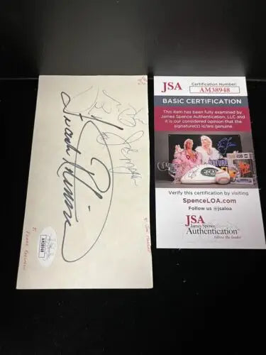 Autographed envelope with JSA authentication for Frank Robinson, Joe Morgan, Vida Blue