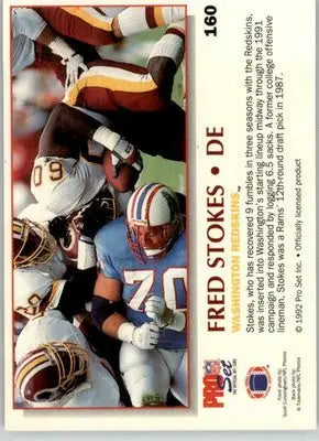 Fred Stokes - 1992 Pro Set Power - #160 - Football - Football Card Single