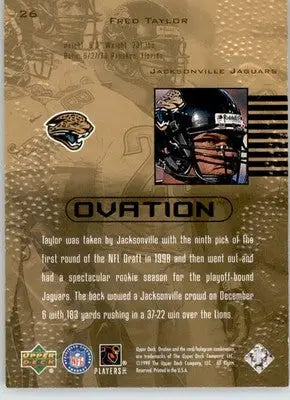 Fred Taylor - 1999 Upper Deck Ovation - #26 - Football - Football Card Single