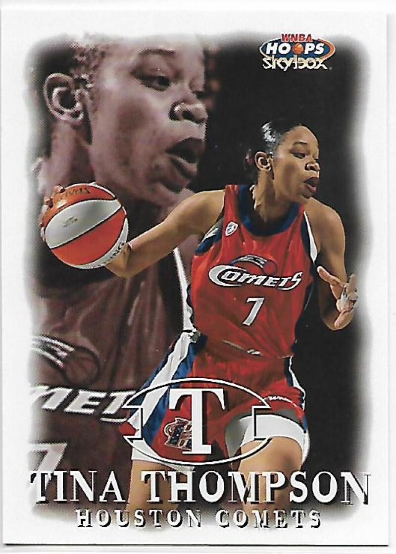 1999-00 Hoops WNBA #23 Tina Thompson NM-MT Houston Comets Basketball Card Image 1