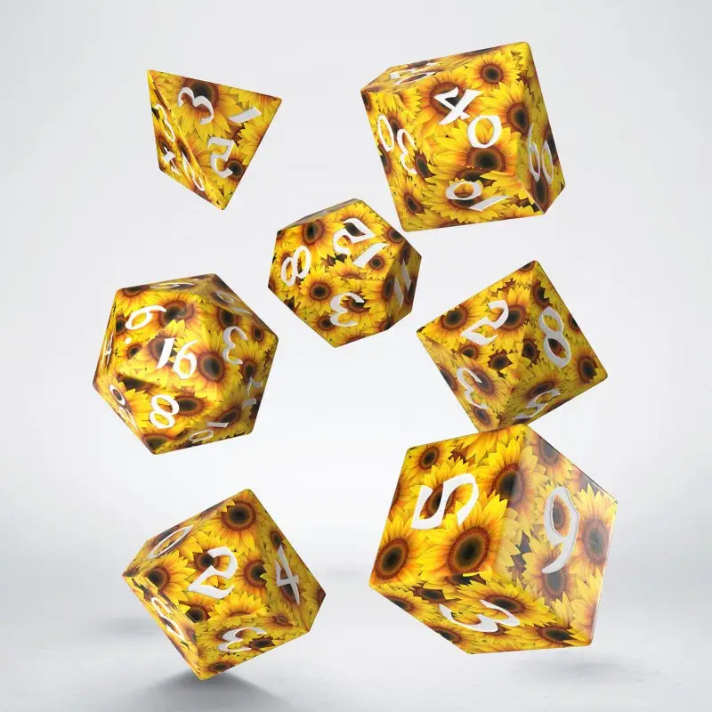 Full Art Dice Set: Sunflower - Gaming Supplies - Dice
