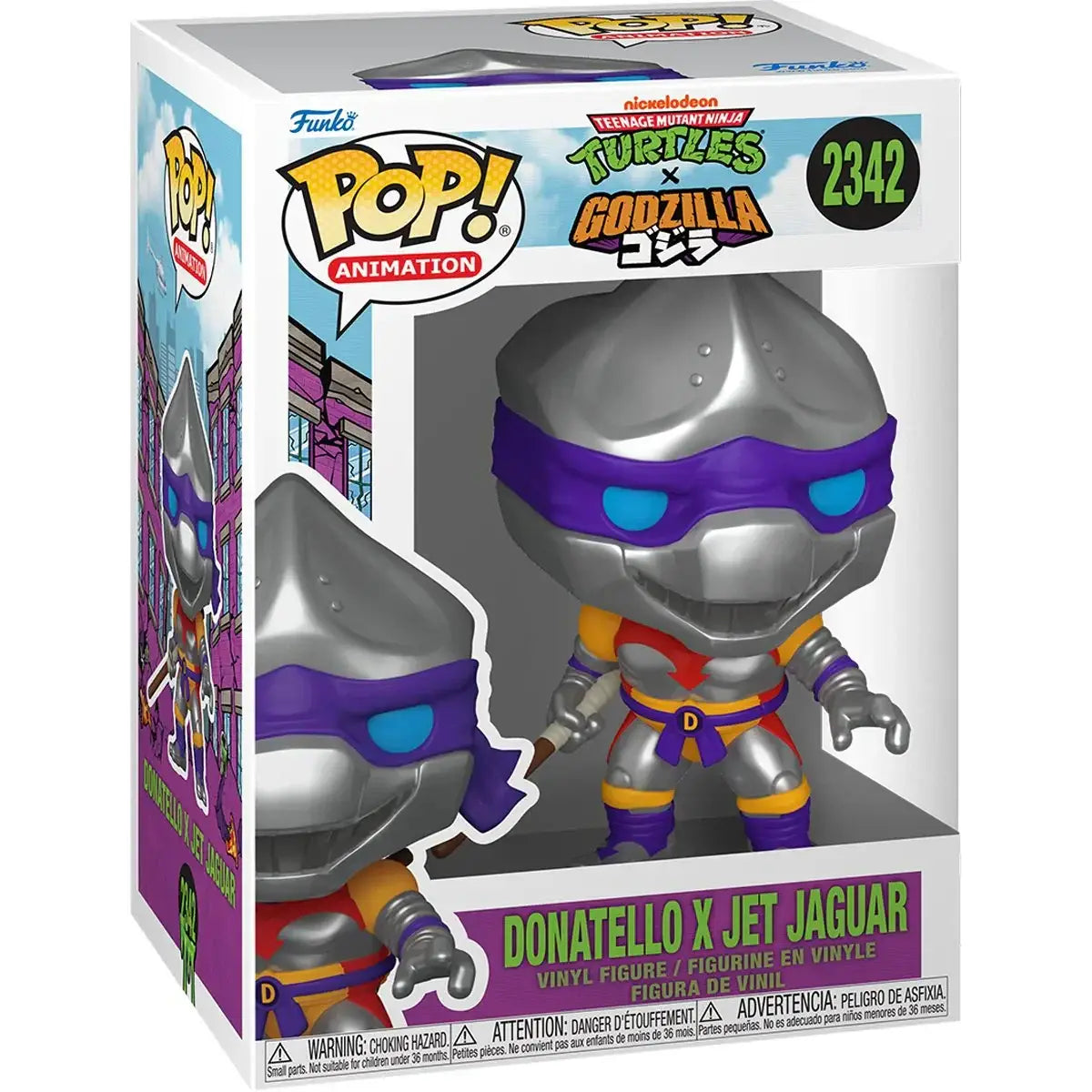 Funko Pop Animation 2342 TMNT x Godzilla Donatello x Jet Jaguar - Funko Pop