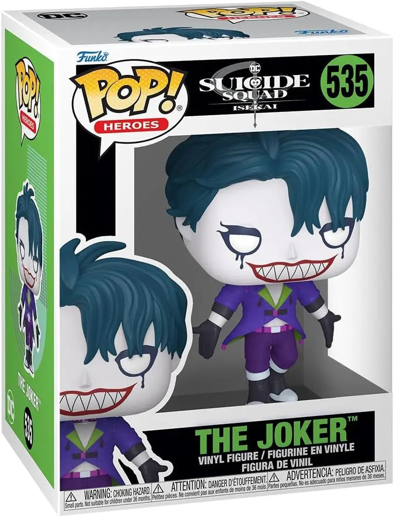 Funko Pop Heroes DC Suicide Squad The Joker #535 with a sinister grin in purple outfit