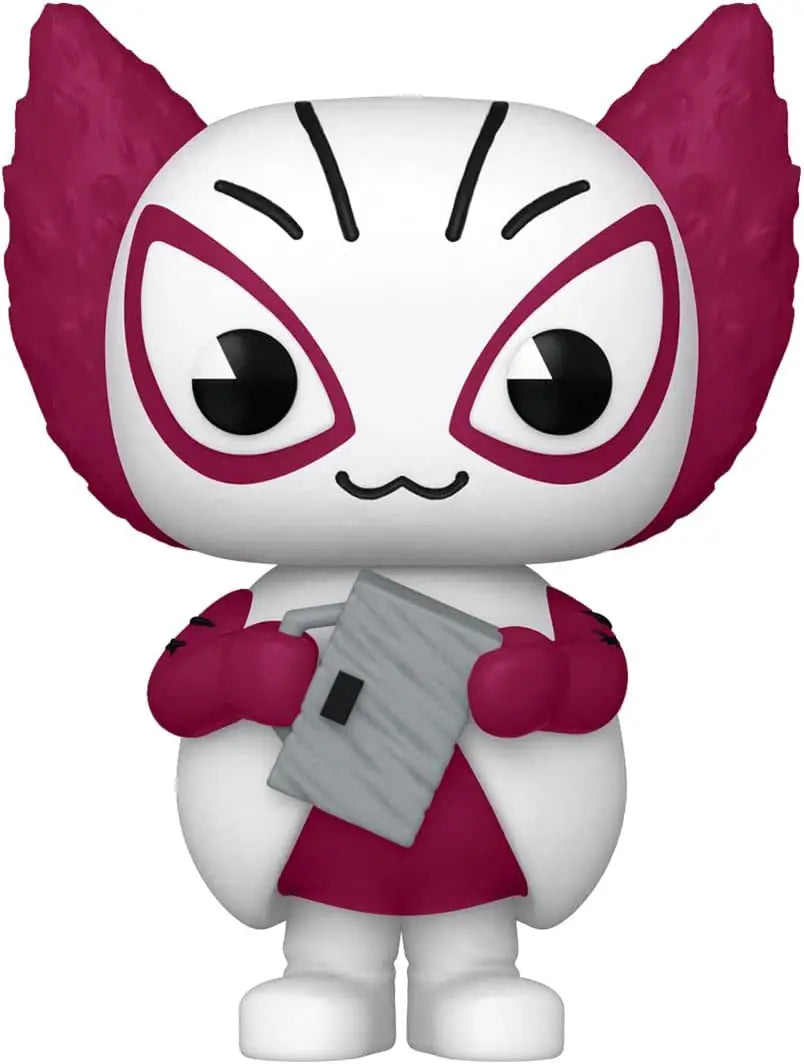 Cartoon-style Funko POP! figurine of Momomon from Bullet Train holding a gray object