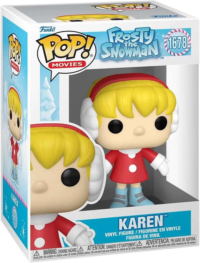 Funko POP! Movies Frosty the Snowman: Karen #1678 vinyl figure in red outfit with yellow hair
