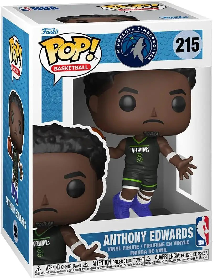 Funko POP: NBA Minnesota Timberwolves Anthony Edwards Basketball #215 - Collectible Figure