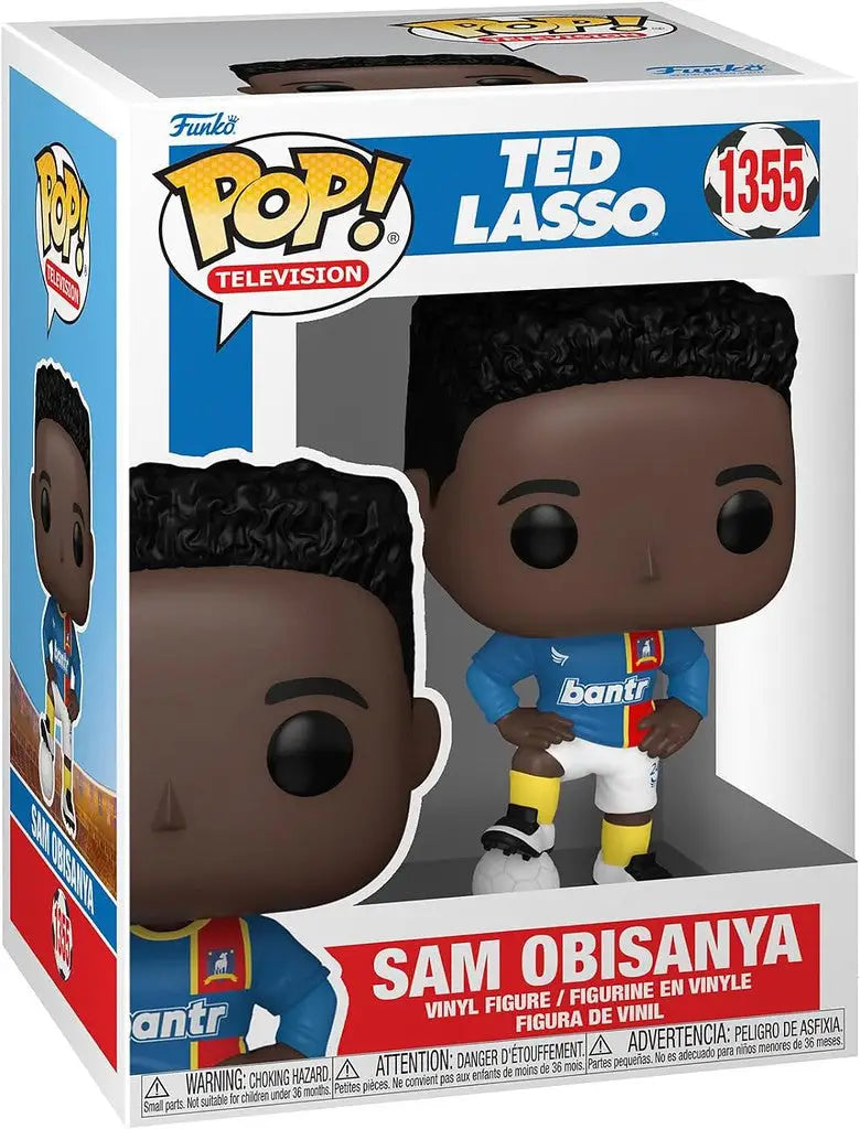 Funko Pop! figurine of Sam Obisanya from Ted Lasso, #1355 for collectors and trading cards