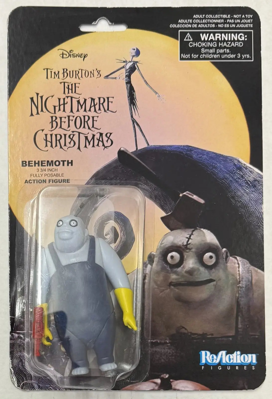 Funko Reaction 3865 Nightmare Before Christmas Behemoth Action Figure 3.75’’ - Action Figure & Toy
