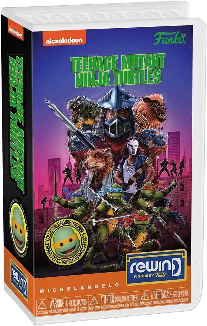 Funko Rewind TNMT The Movie Michelangelo collectible box with retro Teenage Mutant Ninja Turtles art