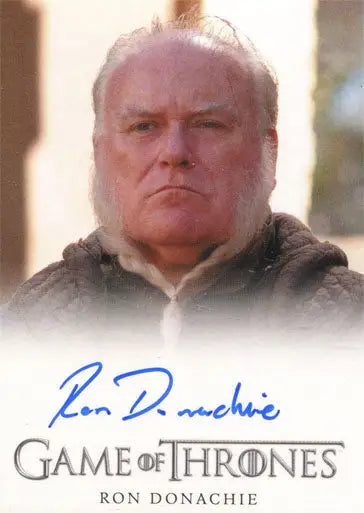 Headshot of Ron Donachie as Ser Rodrik Cassel on Game of Thrones autograph card