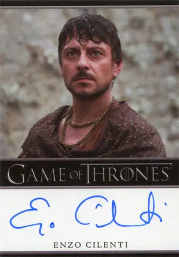 Autographed trading card of Enzo Cilenti as Yezzan Zo Qaggaz from Game of Thrones