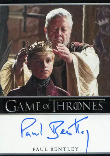 Autographed Game of Thrones trading card of Paul Bentley as High Septon from Season 5