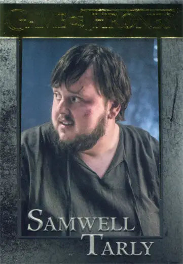 Portrait of Samwell Tarly, featured in Game of Thrones gold parallel trading card