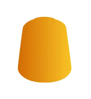 Orange cylindrical paint for detailing Games Workshop models, ideal for trading cards