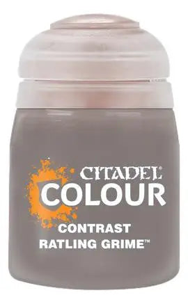 Bottle of grey Citadel Contrast paint for Warhammer models in Games Workshop Citadel Paint Contrast RATLING GRIME