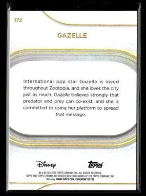 🌟 Gazelle, 2025 Topps Chrome Disney Yellow Mini-Diamonds #172 🌟