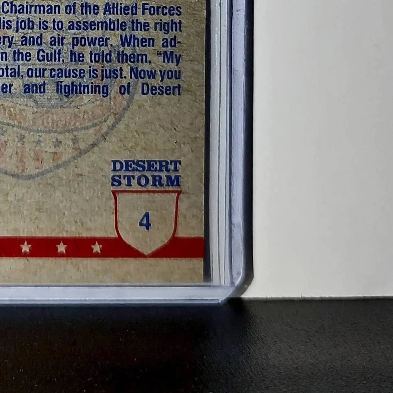 General H. Norman Schwarzkopf 1991 Topps Desert Storm #4 Card - Other