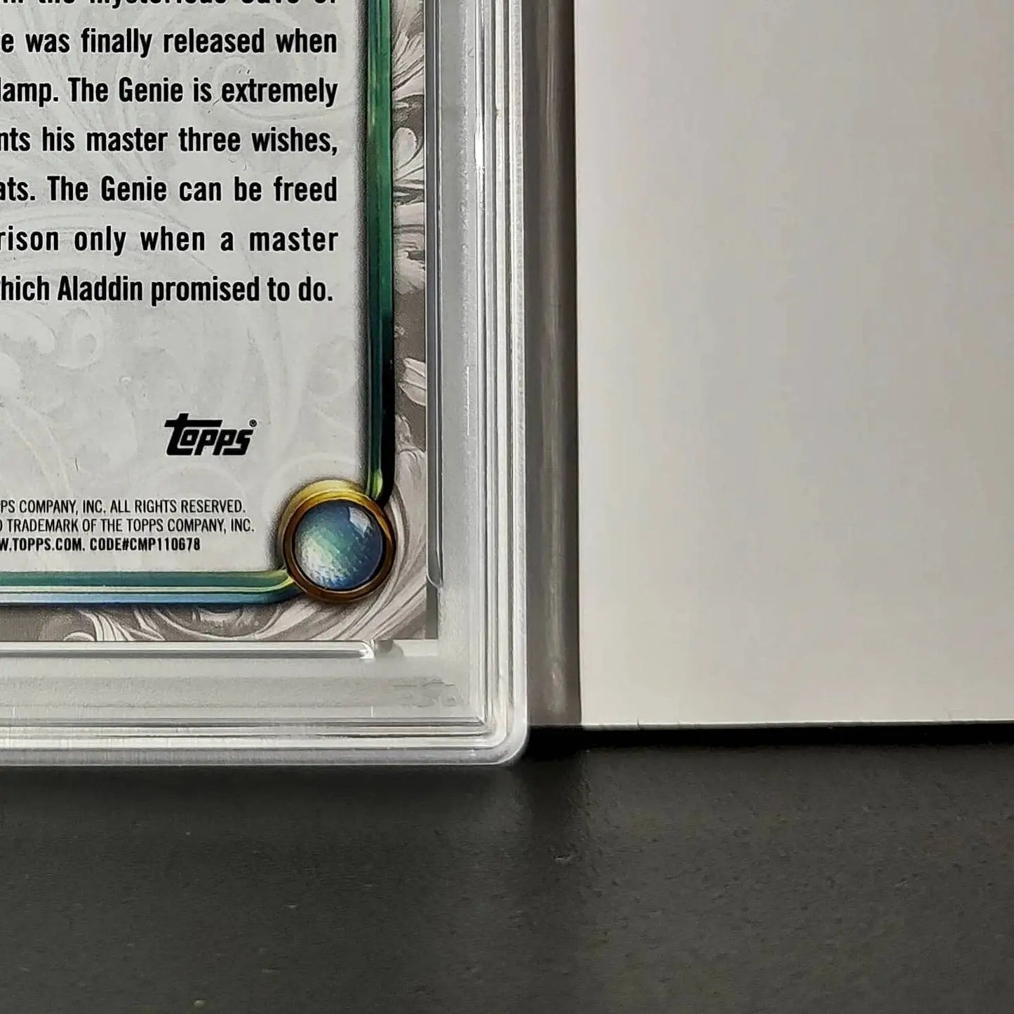Genie 2025 Topps Disney Wonder #50 Winter Variant Card Aladdin PSA 9 - Non-Sports Card Single