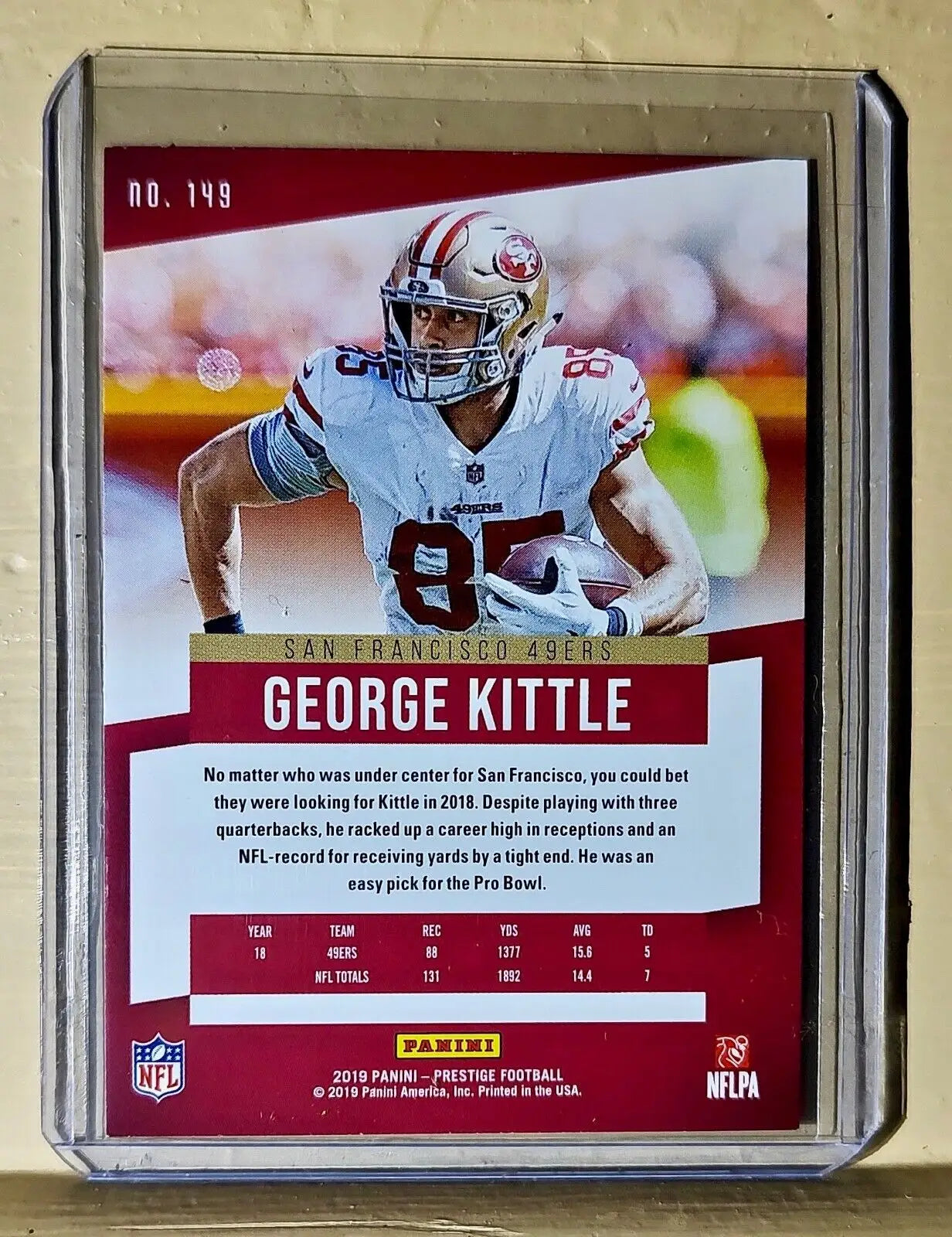 George Kittle 2019 Panini Prestige Football #149 Xtra Points NFL Card 49ers - Football Card Single