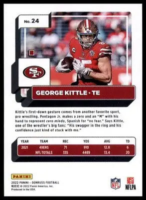 George Kittle 2022 Donruss #24 San Francisco 49ers - Football Card Single
