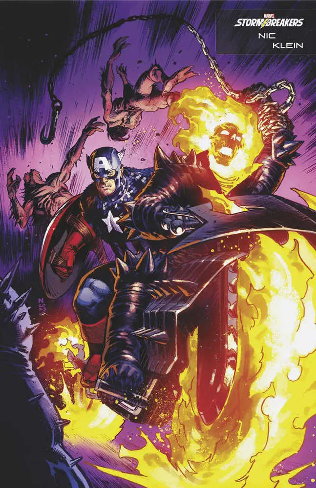 Comic book artwork of Talia Warroad as a superhero amid flames in Ghost Rider 18