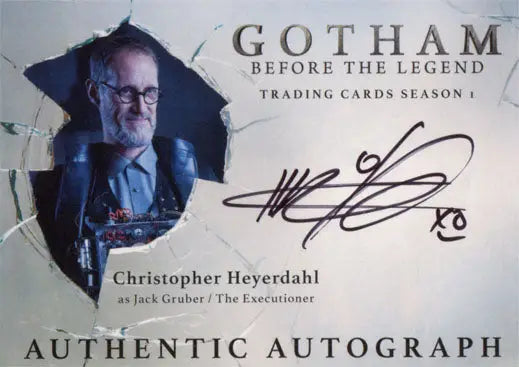Autographed trading card of Jack Gruber from Gotham Season 1 for collectors