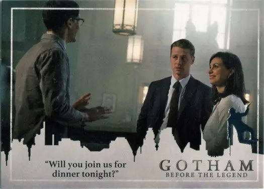 Gotham Season 2 Penguin Deco Foil Stamp Variant Base 17 Chase Card with character dialogue