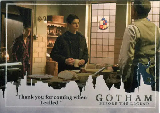 Gotham Season 2 Penguin Deco Foil Stamp Variant Base 56 Chase Card kitchen scene