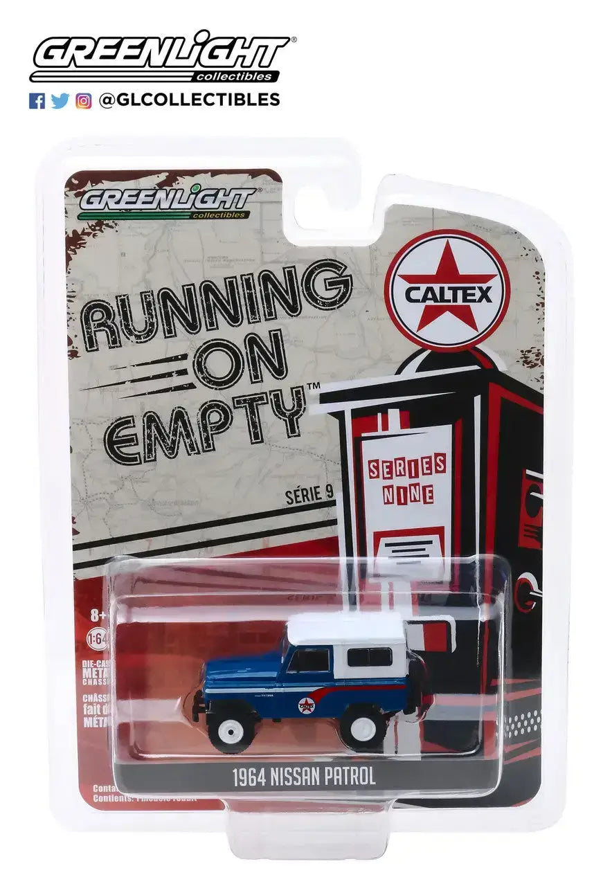 Greenlight 1:64 Running Empty SR 9 1964 Nissan Patrol Caltex - Other