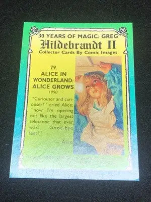 GREG HILDEBRANDT II Comic Images 1993 Pack-Pulled AUTO CARD Alice in Wonderland - Entertainment Card Single