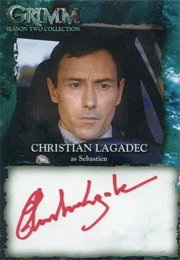 Autographed trading card of Christian Lagadec from Grimm Season 2 for collectors