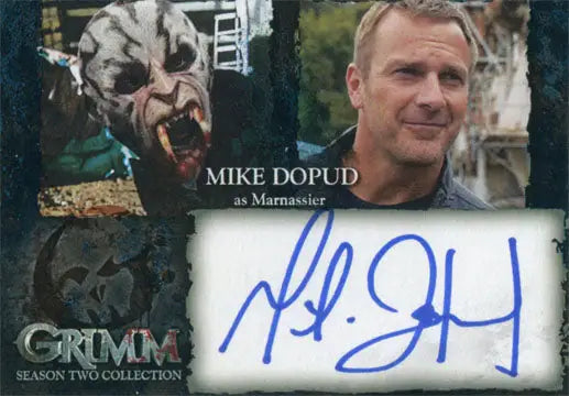 Autographed trading card of Mike Dopud as Marnassier from Grimm Season 2