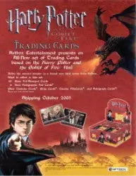 Harry Potter Trading Card box featured on the Goblet of Fire sell sheet