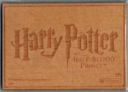 Harry Potter And The Half-Blood Prince Update Wooden Box Topper Card BT3 - Entertainment Memorabilia