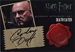 Autographed trading card of Death Eater by Graham Duff from Harry Potter series